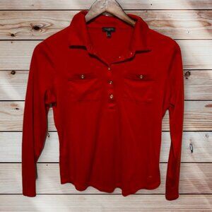 Talbots Red Long Sleeve Knit Size Small Petite